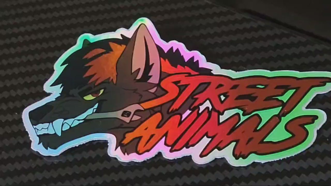 Street Animals Holographic Sticker